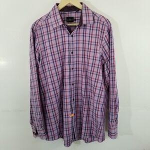 PARC 81 European Fabric Men's Purple Checked Shirt